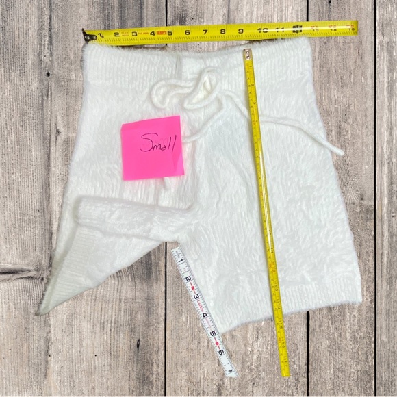Loungewear Hidden Brand Fuzzy Shorts Drawstring Shorts Ivory S M L - Picture 7 of 10